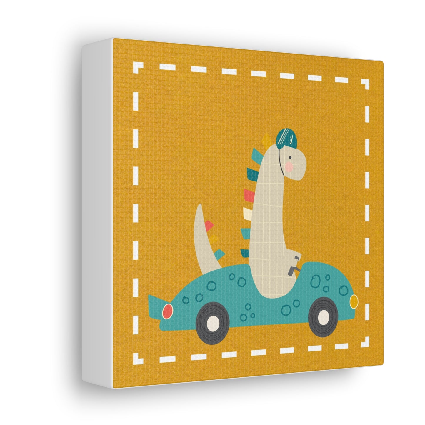 Canvas Wall Art (Go Dino Go!-Mustard Yellow)