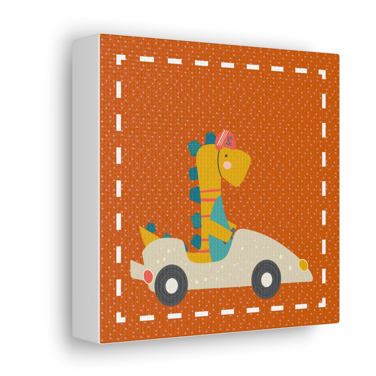 Canvas Wall Art (Go Dino Go!-Burnt Orange)