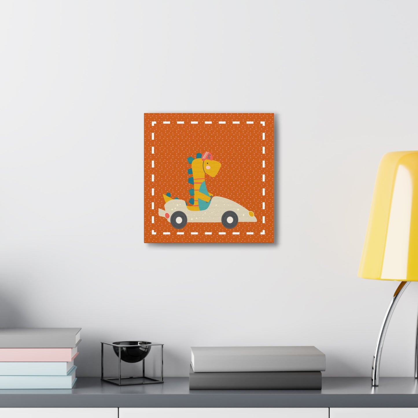 Canvas Wall Art (Go Dino Go!-Burnt Orange)