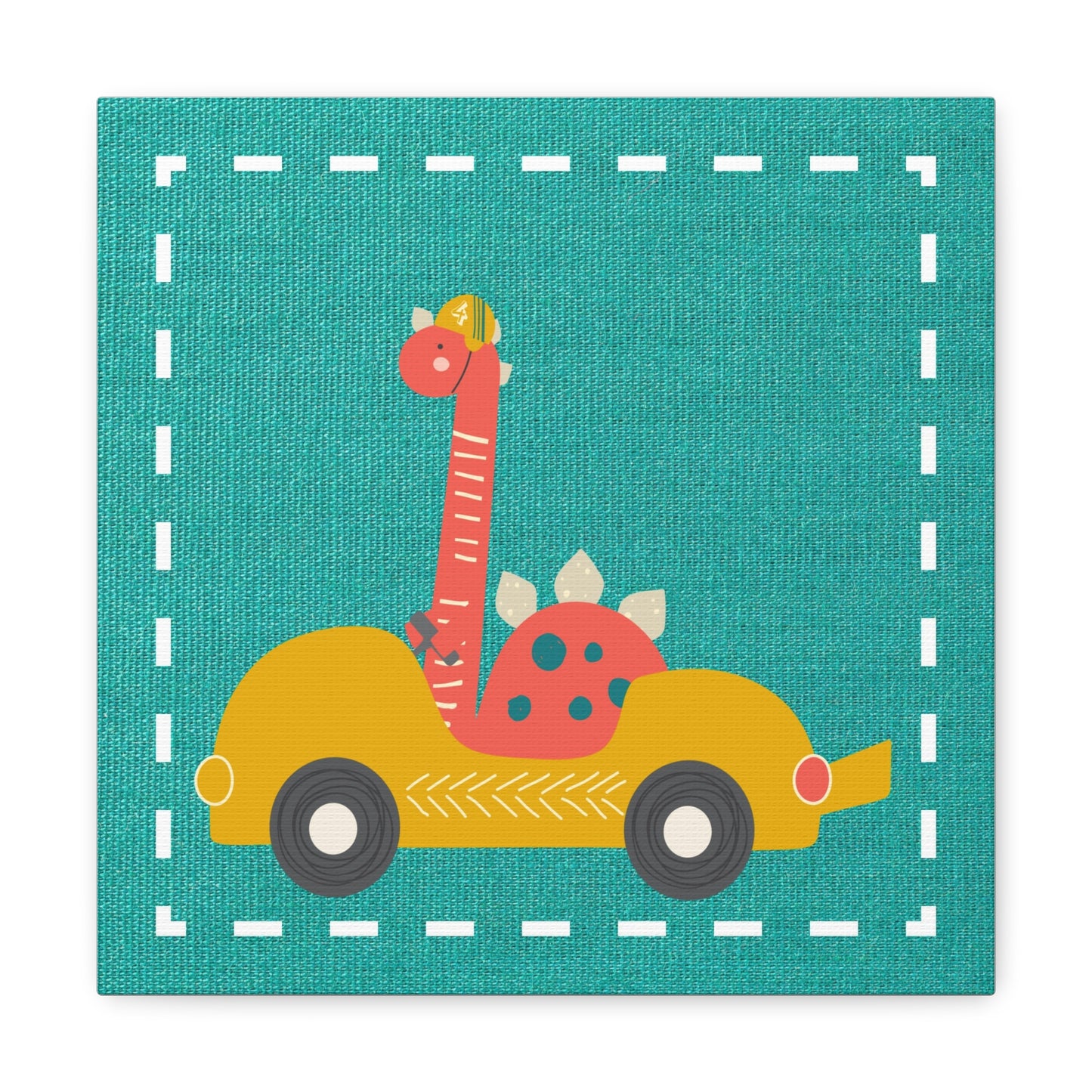 Canvas Wall Art (Go Dino Go!-Teal)