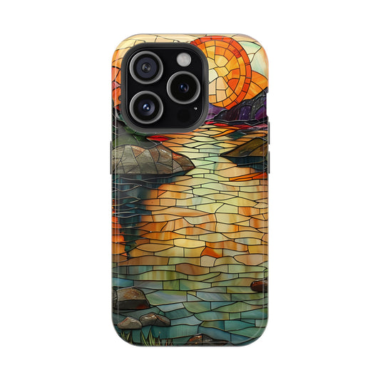 MagSafe Tough  Phone Case-Gift (Stained Glass-Sunset)