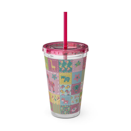 Acrylic Tumbler Cup (Pink Safari)