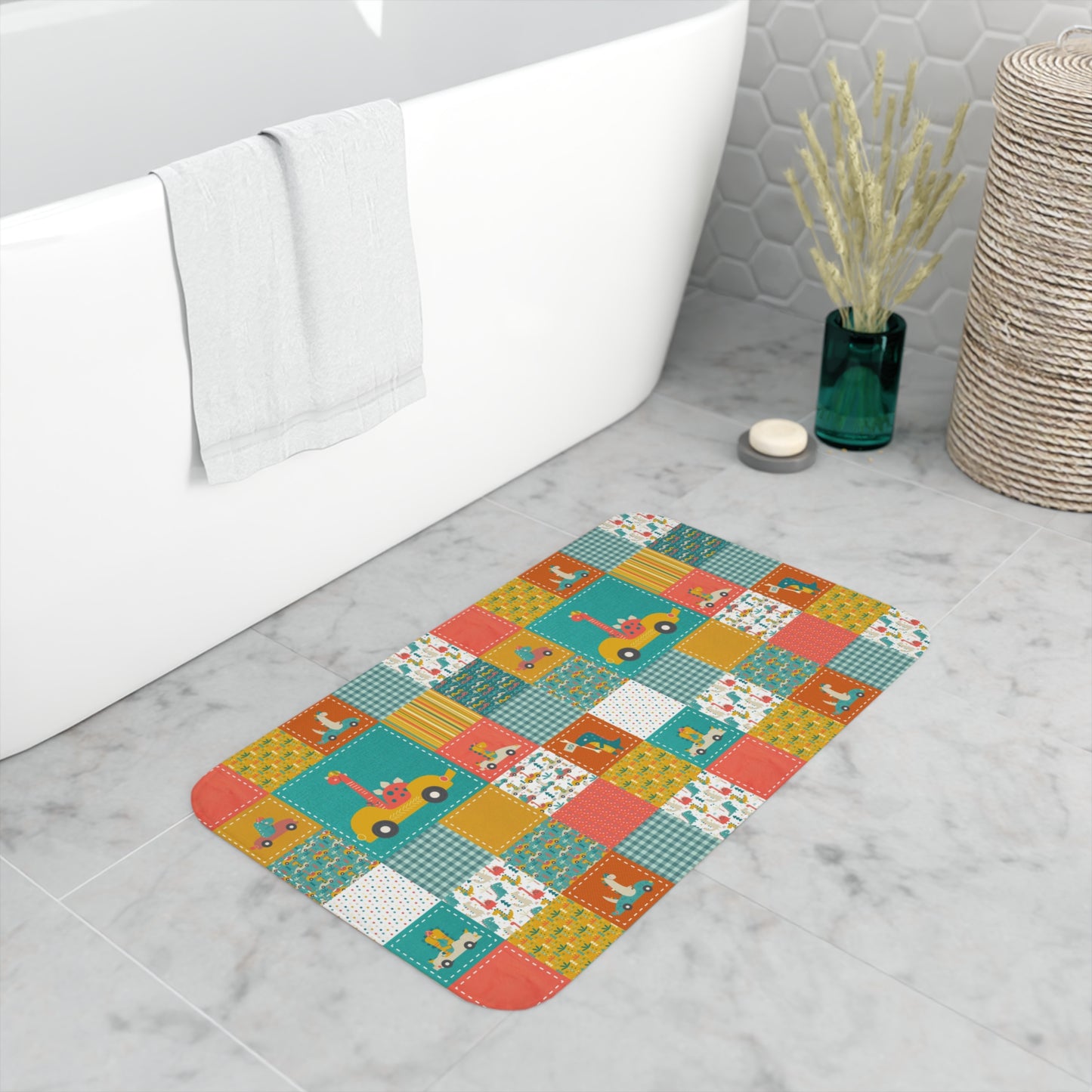 Memory Foam Bath Mat (Go Dino Go!)