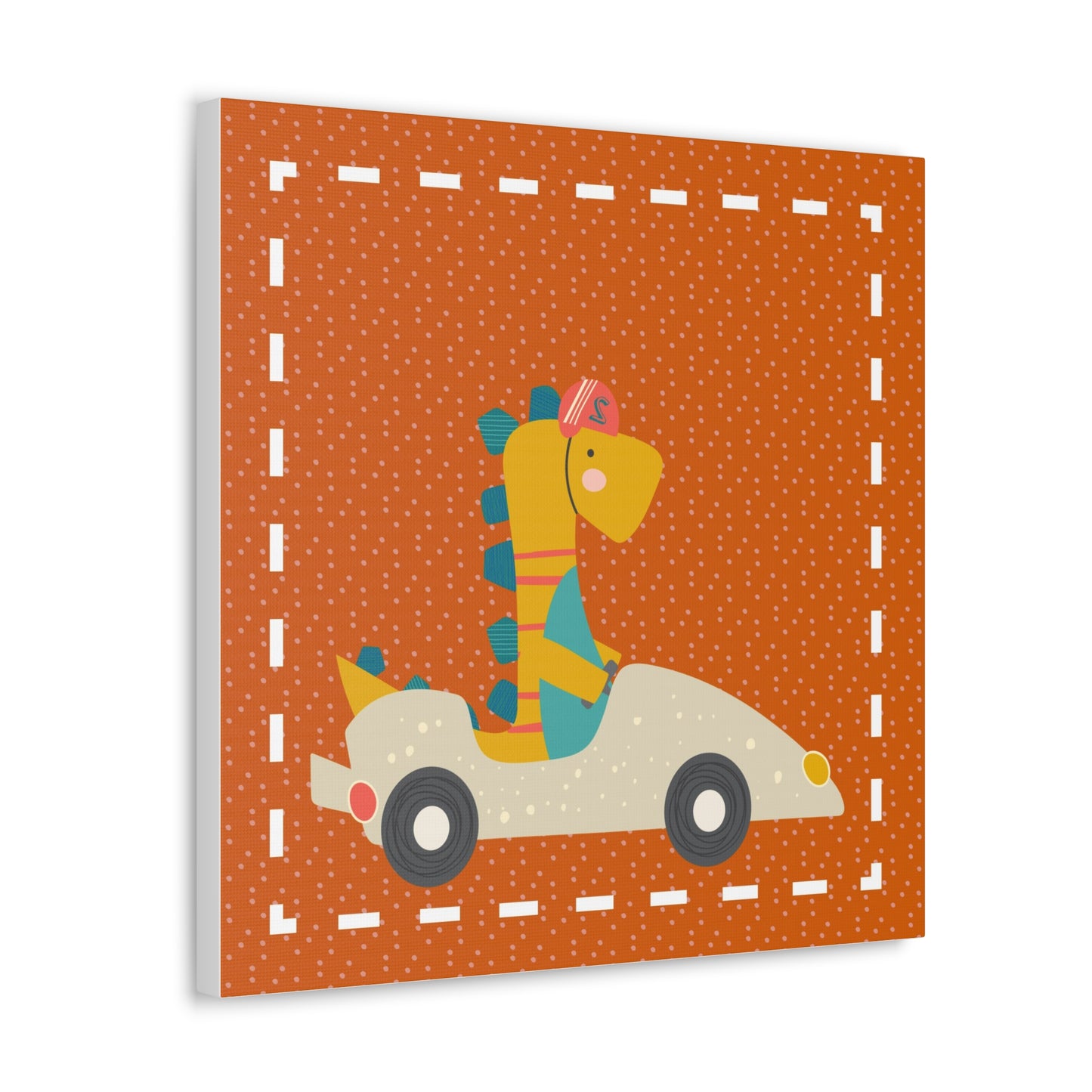 Canvas Wall Art (Go Dino Go!-Burnt Orange)