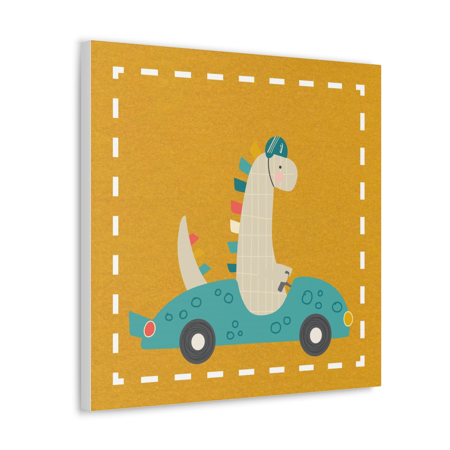 Canvas Wall Art (Go Dino Go!-Mustard Yellow)