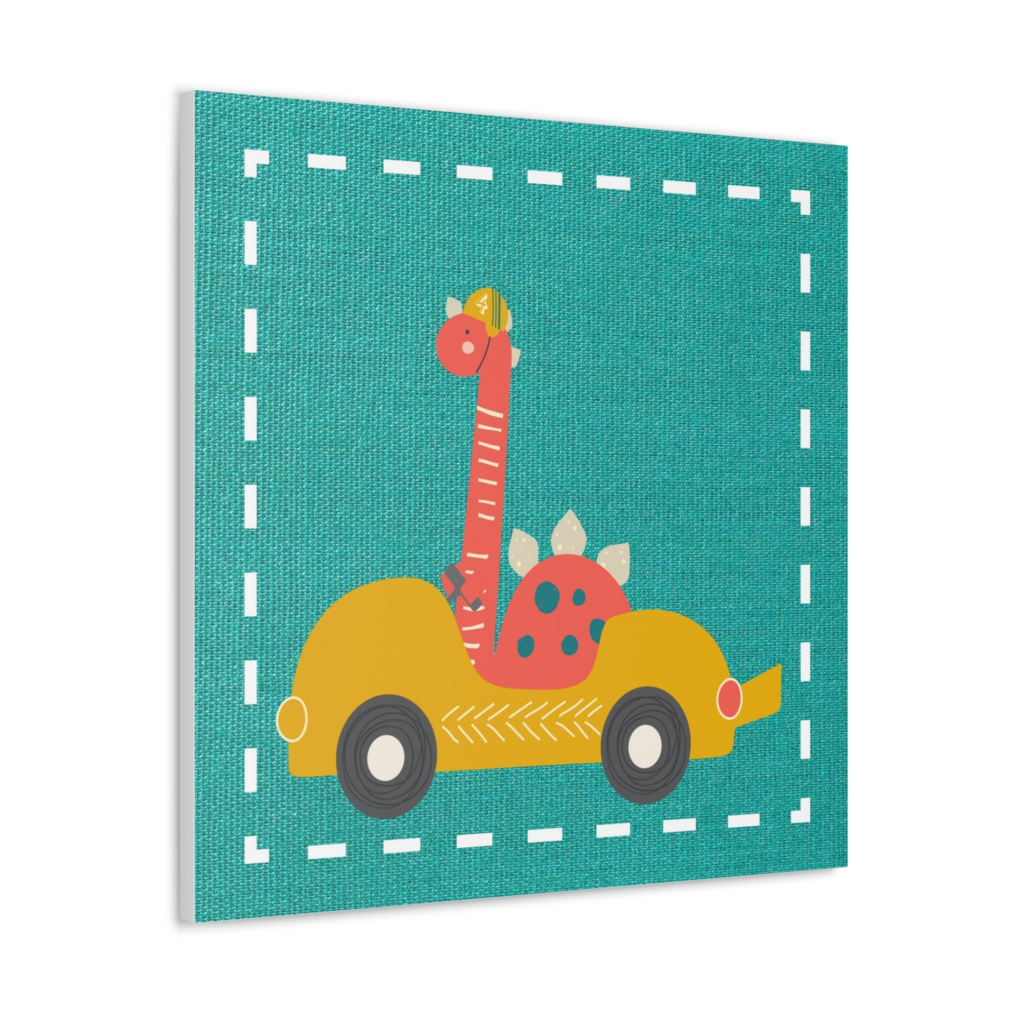 Canvas Wall Art (Go Dino Go!-Teal)