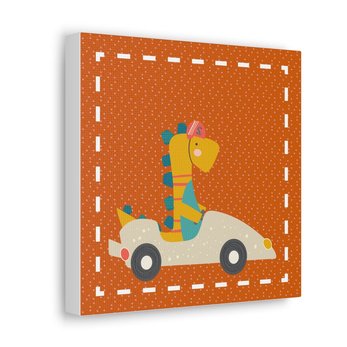 Canvas Wall Art (Go Dino Go!-Burnt Orange)