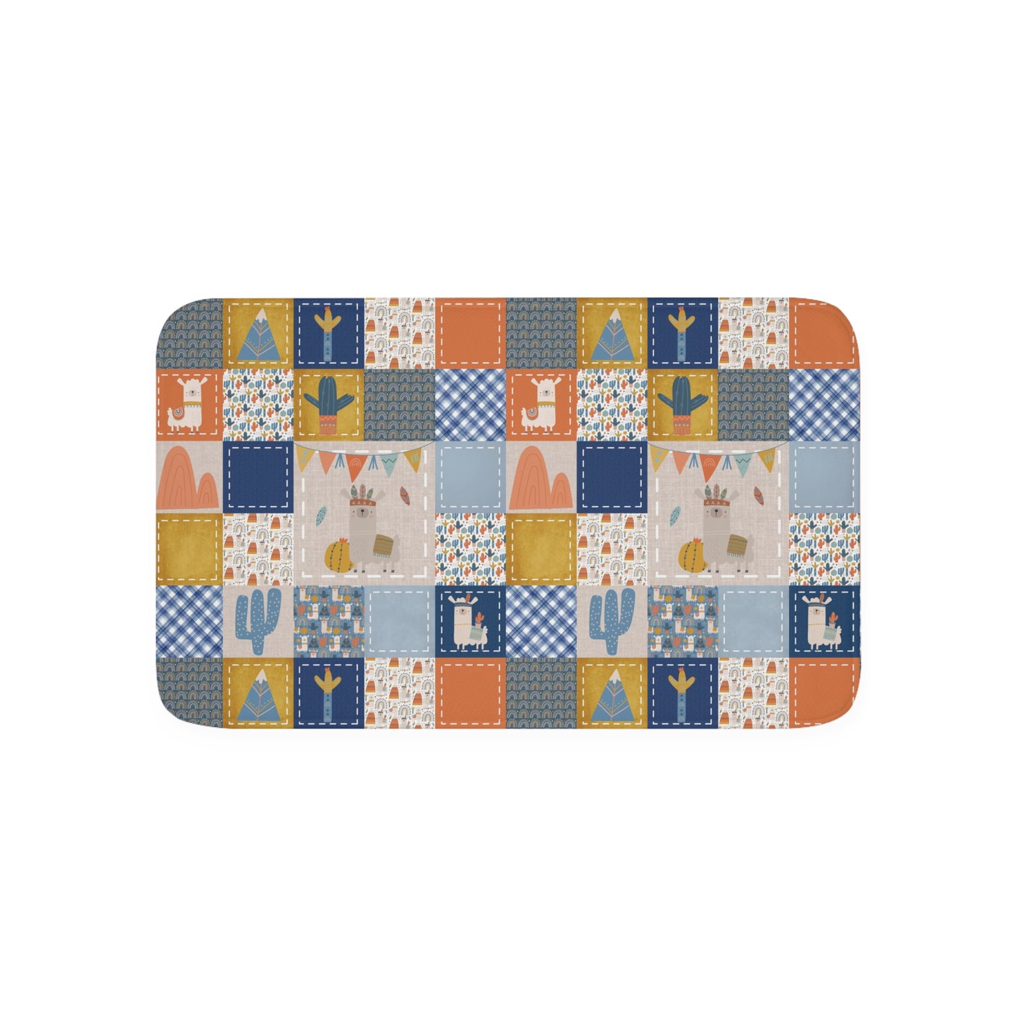 Memory Foam Bath Mat (Boho Llama)