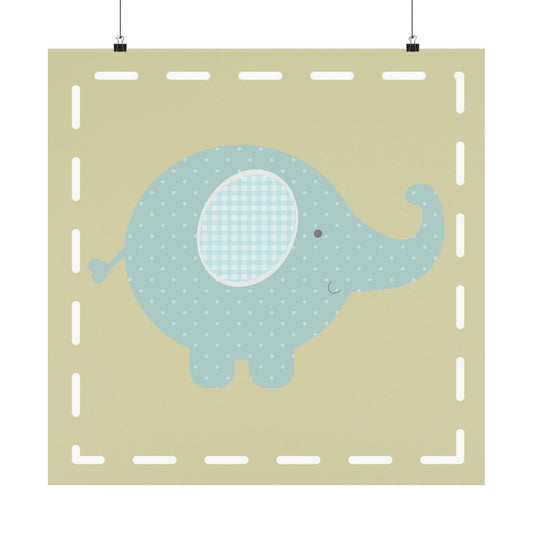 Poster  (Baby Boy Elephant-Pale Yellow)