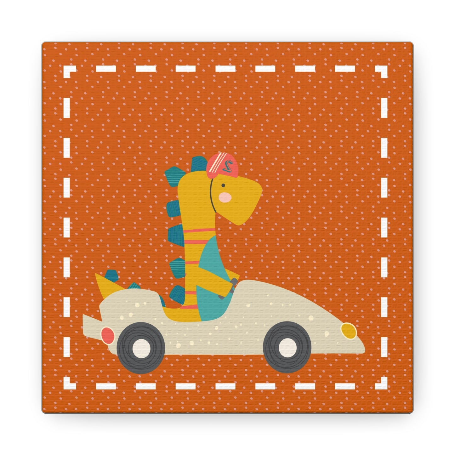 Canvas Wall Art (Go Dino Go!-Burnt Orange)