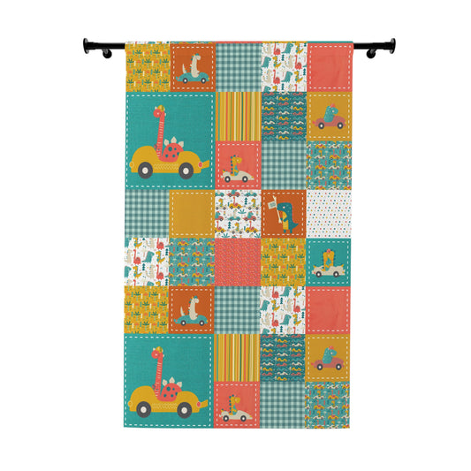 Window Curtains-1 Piece (Go Dino Go!)