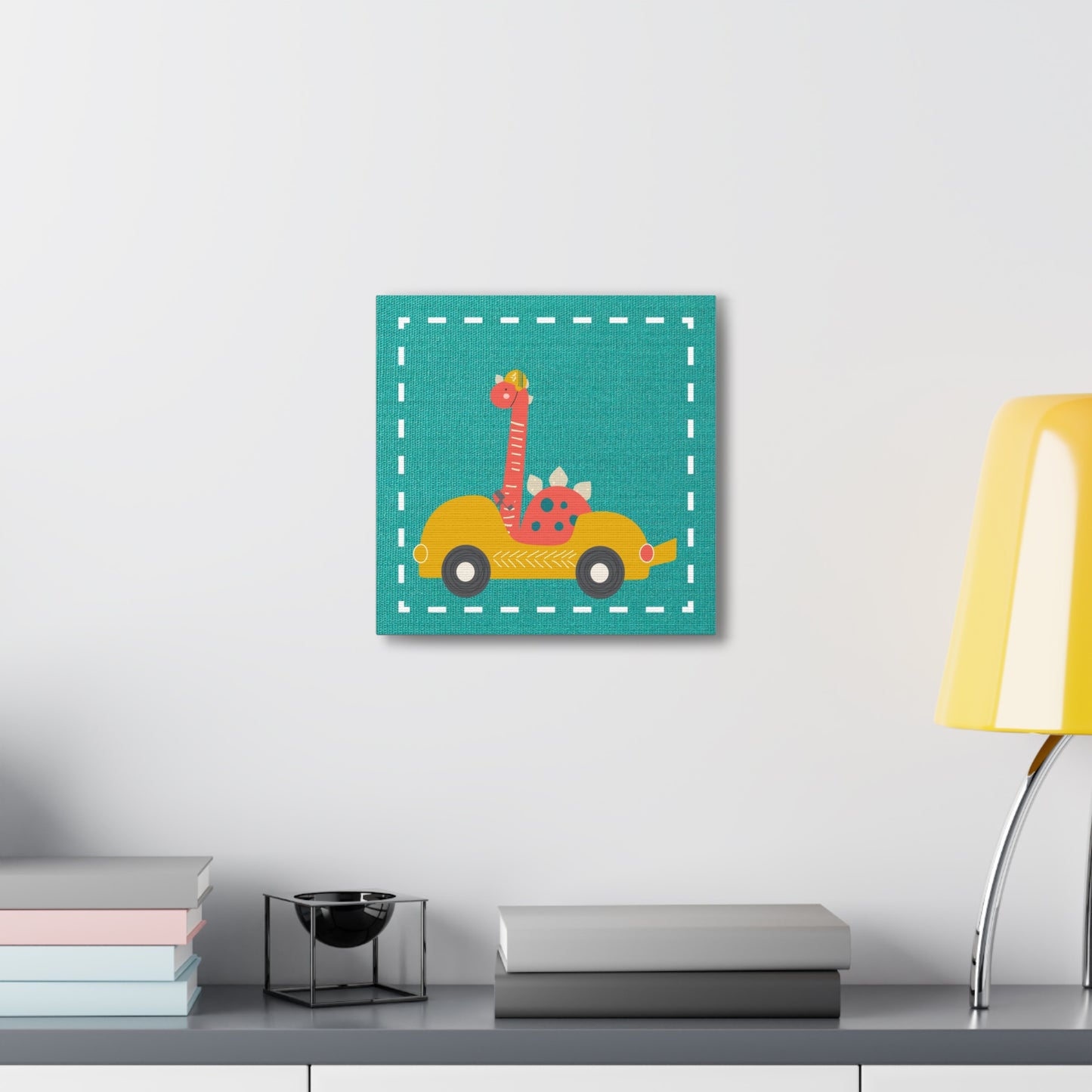 Canvas Wall Art (Go Dino Go!-Teal)