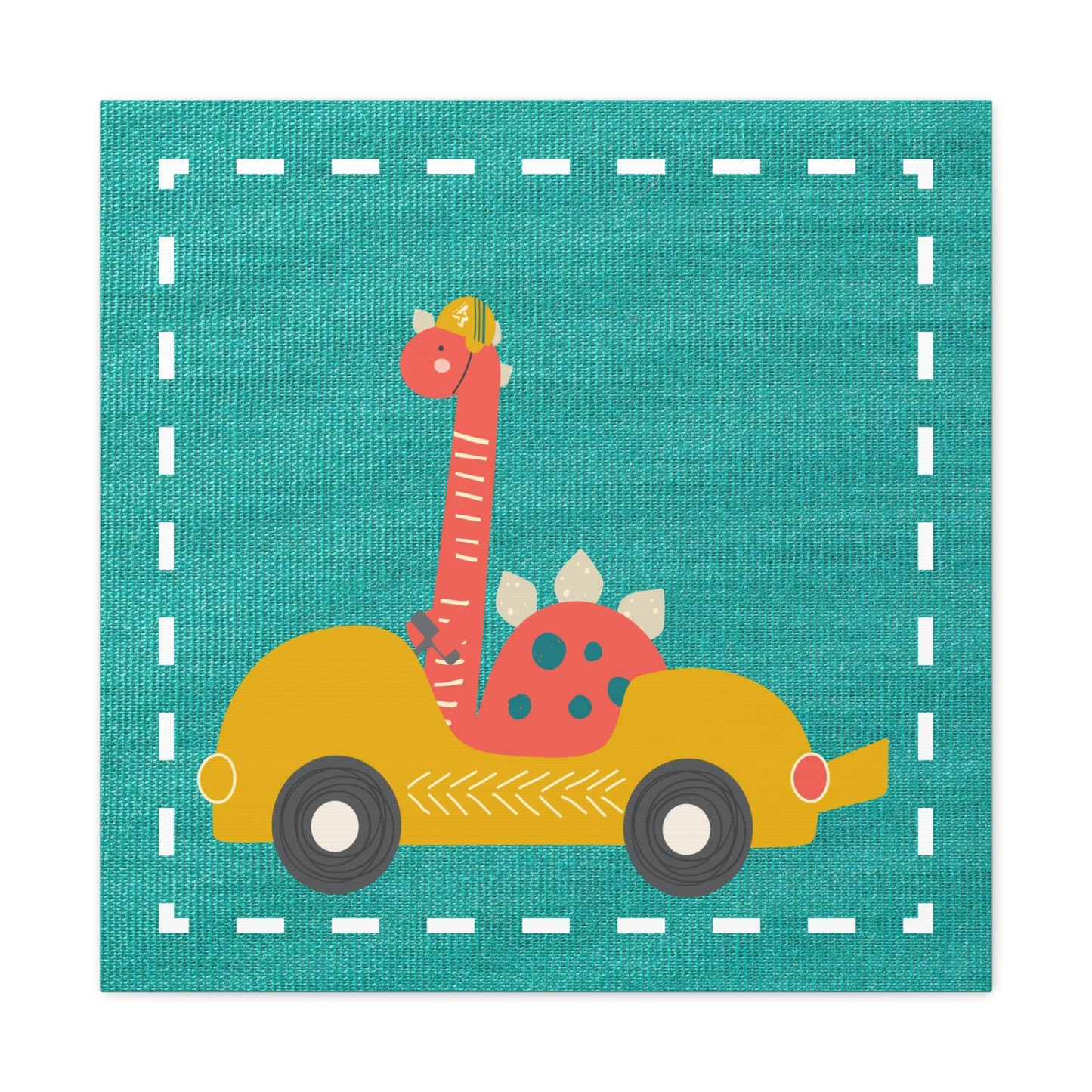 Canvas Wall Art (Go Dino Go!-Teal)