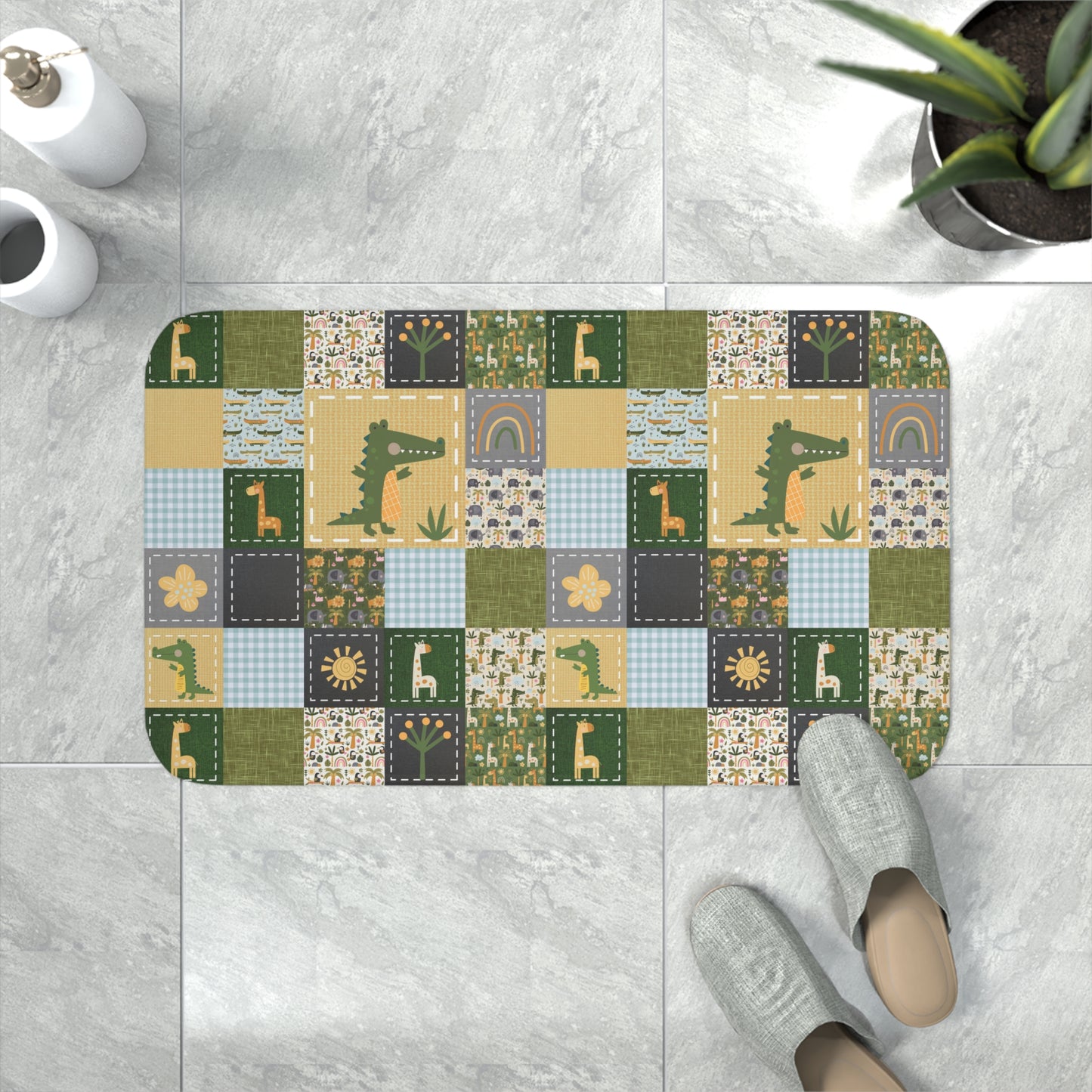 Memory Foam Bath Mat (Safari Fun)