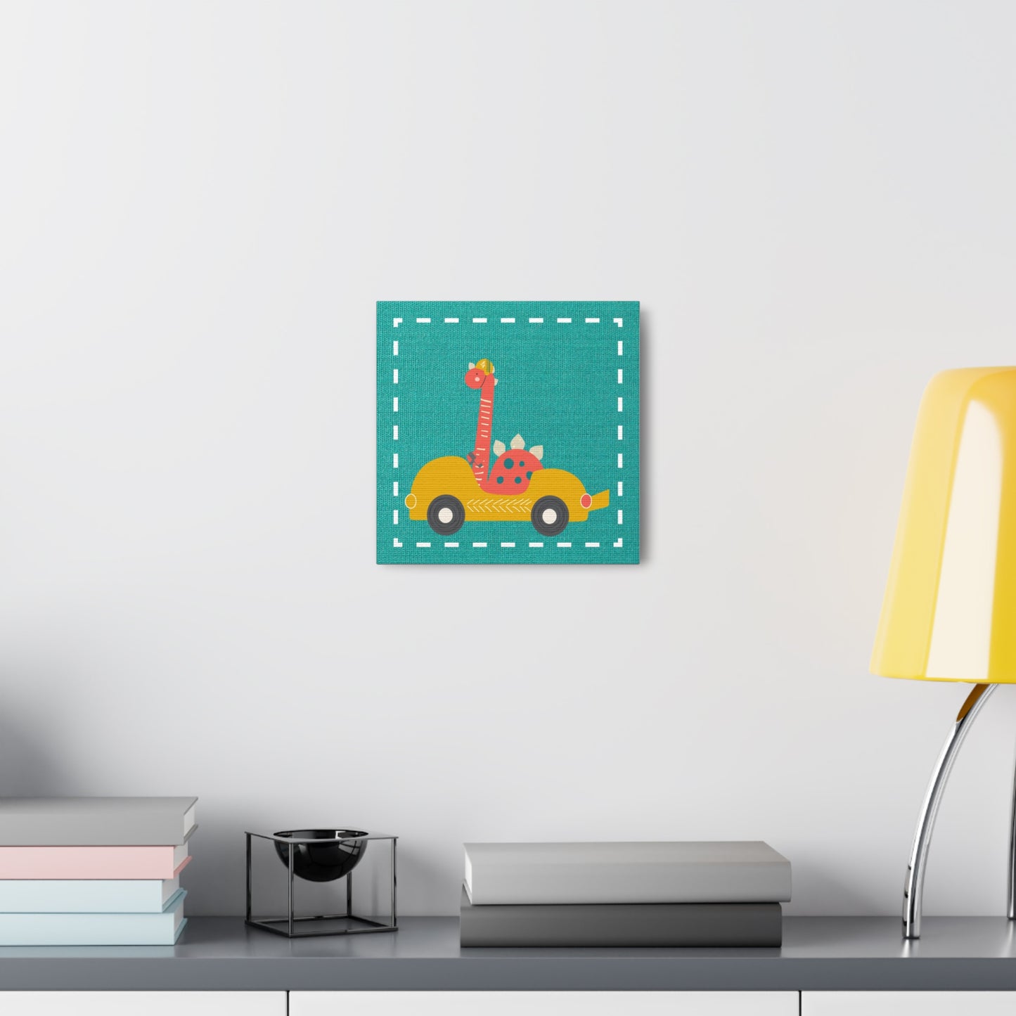 Canvas Wall Art (Go Dino Go!-Teal)