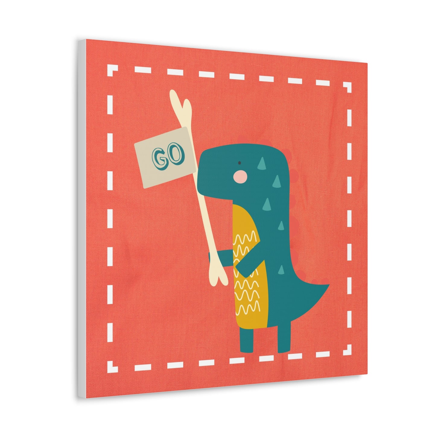 Canvas Wall Art (Go Dino Go!-Coral)