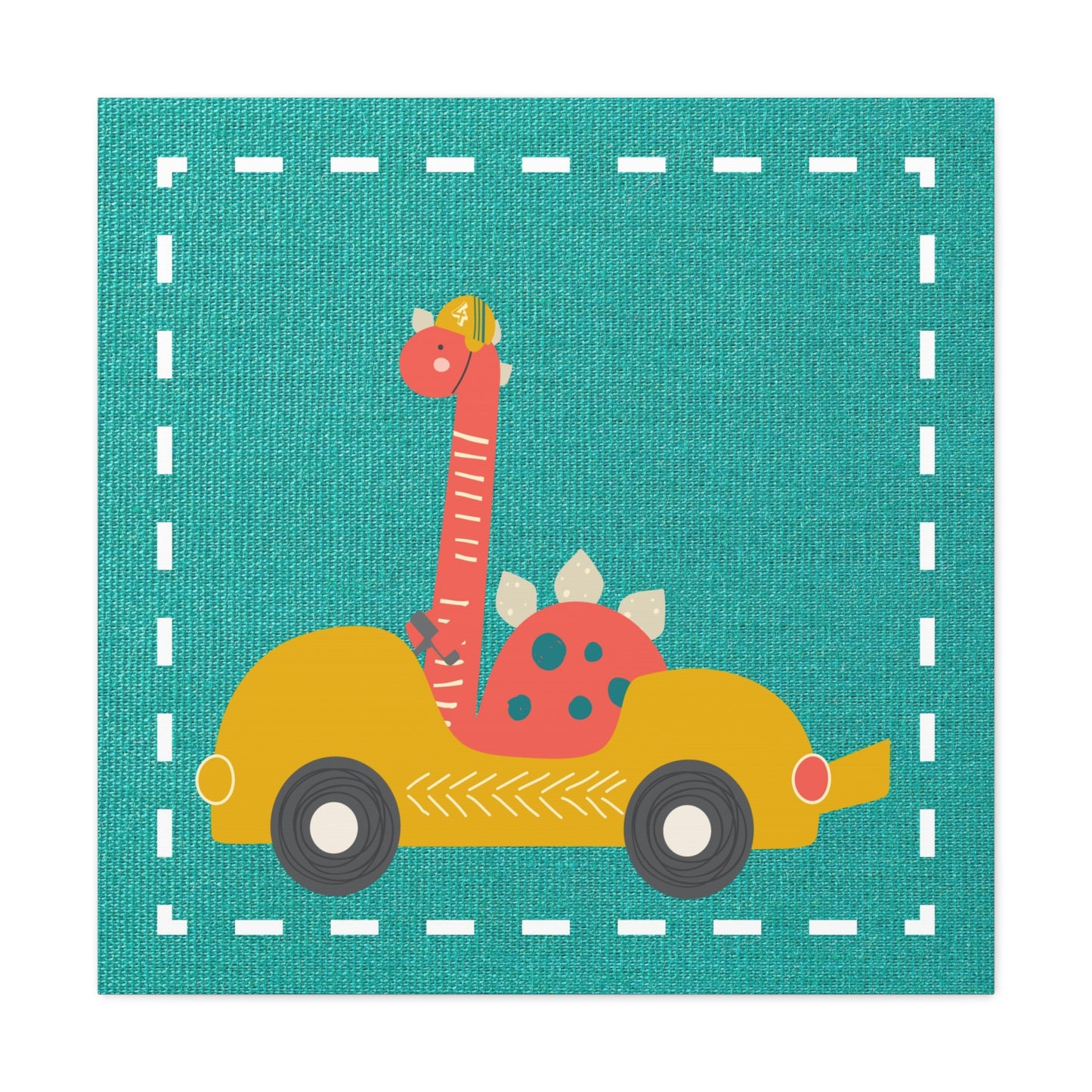 Canvas Wall Art (Go Dino Go!-Teal)