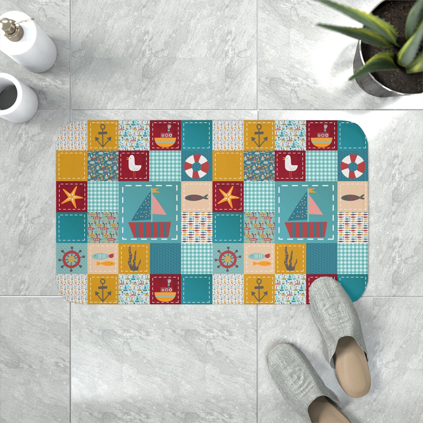 Memory Foam Bath Mat (Fun at Sea)