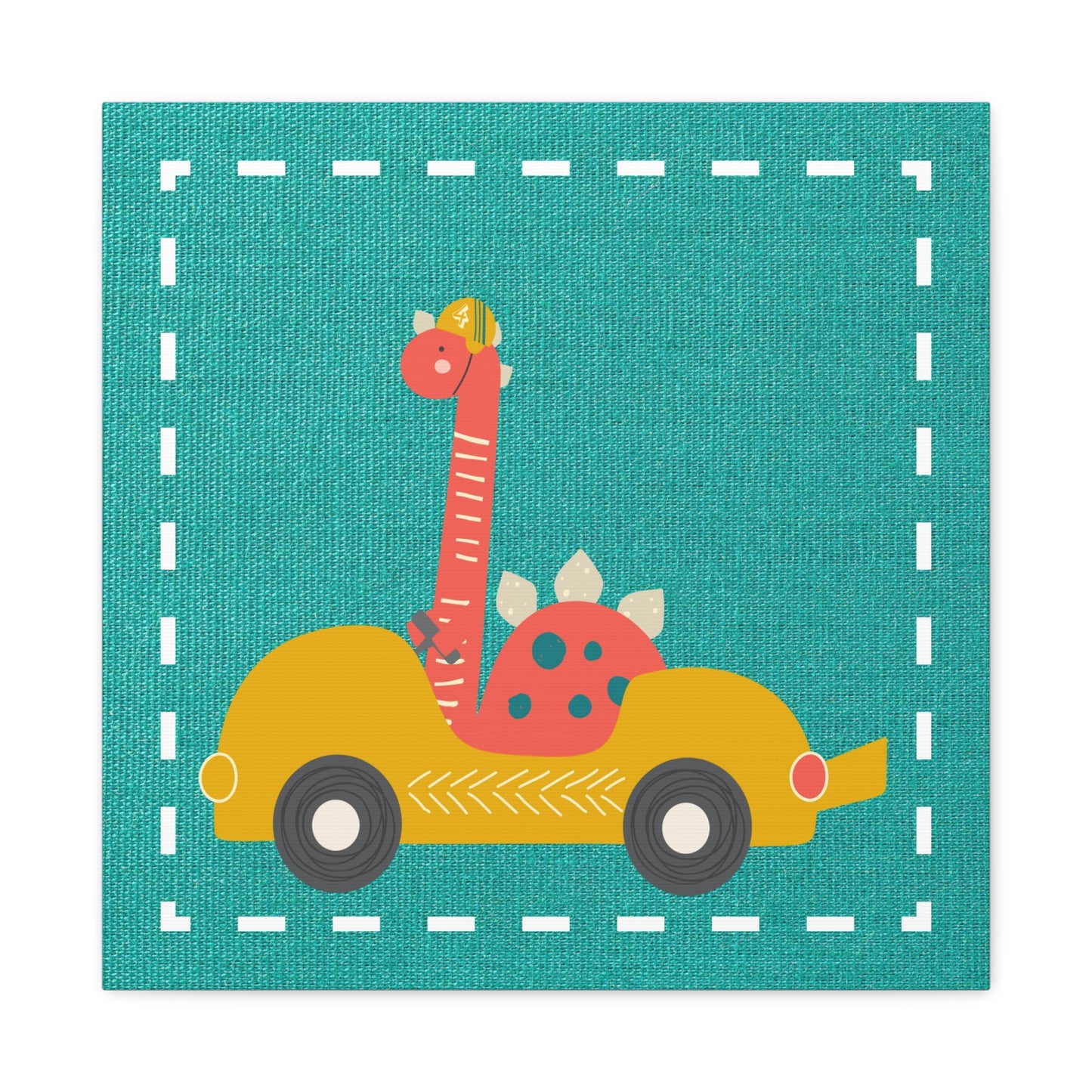 Canvas Wall Art (Go Dino Go!-Teal)