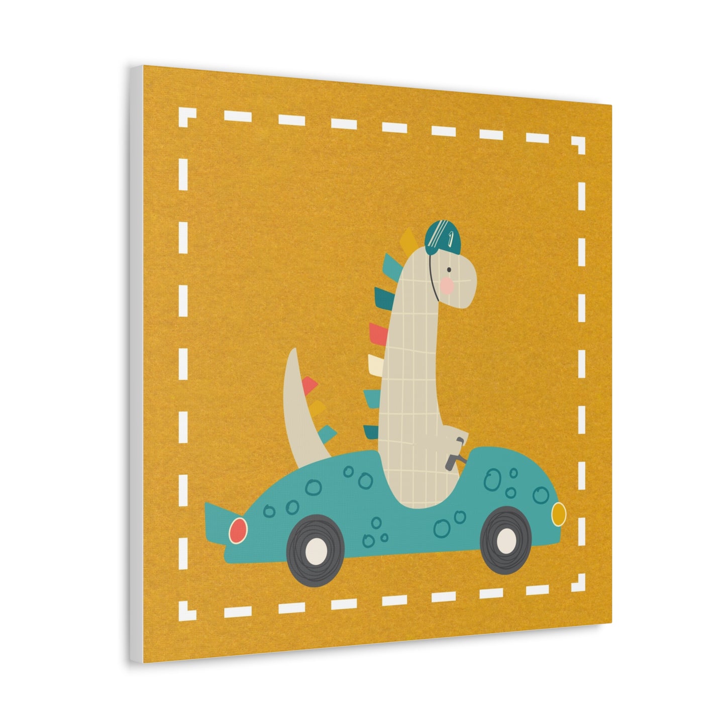 Canvas Wall Art (Go Dino Go!-Mustard Yellow)