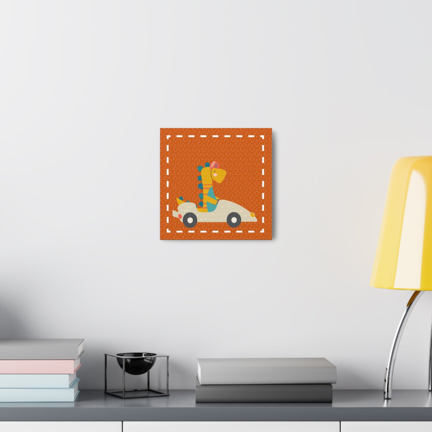 Canvas Wall Art (Go Dino Go!-Burnt Orange)