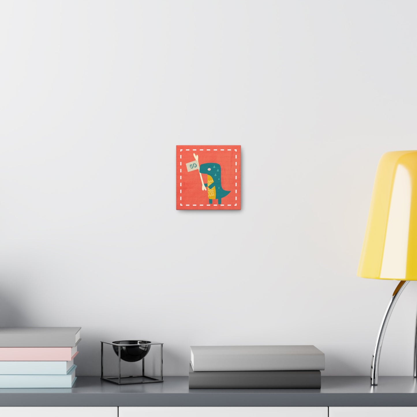 Canvas Wall Art (Go Dino Go!-Coral)