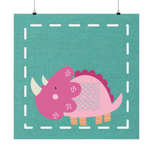 Poster (Little Miss Dino-Teal)