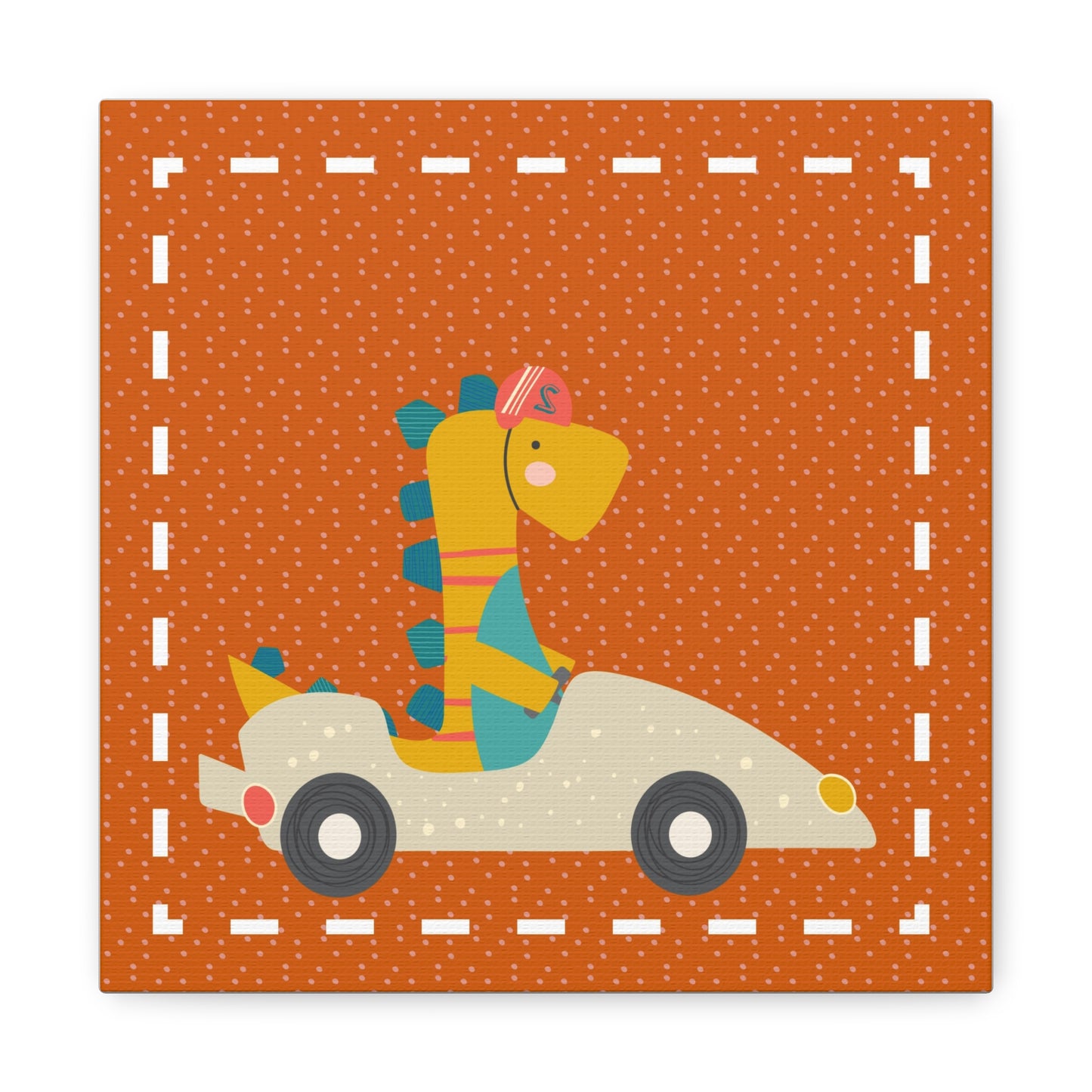 Canvas Wall Art (Go Dino Go!-Burnt Orange)