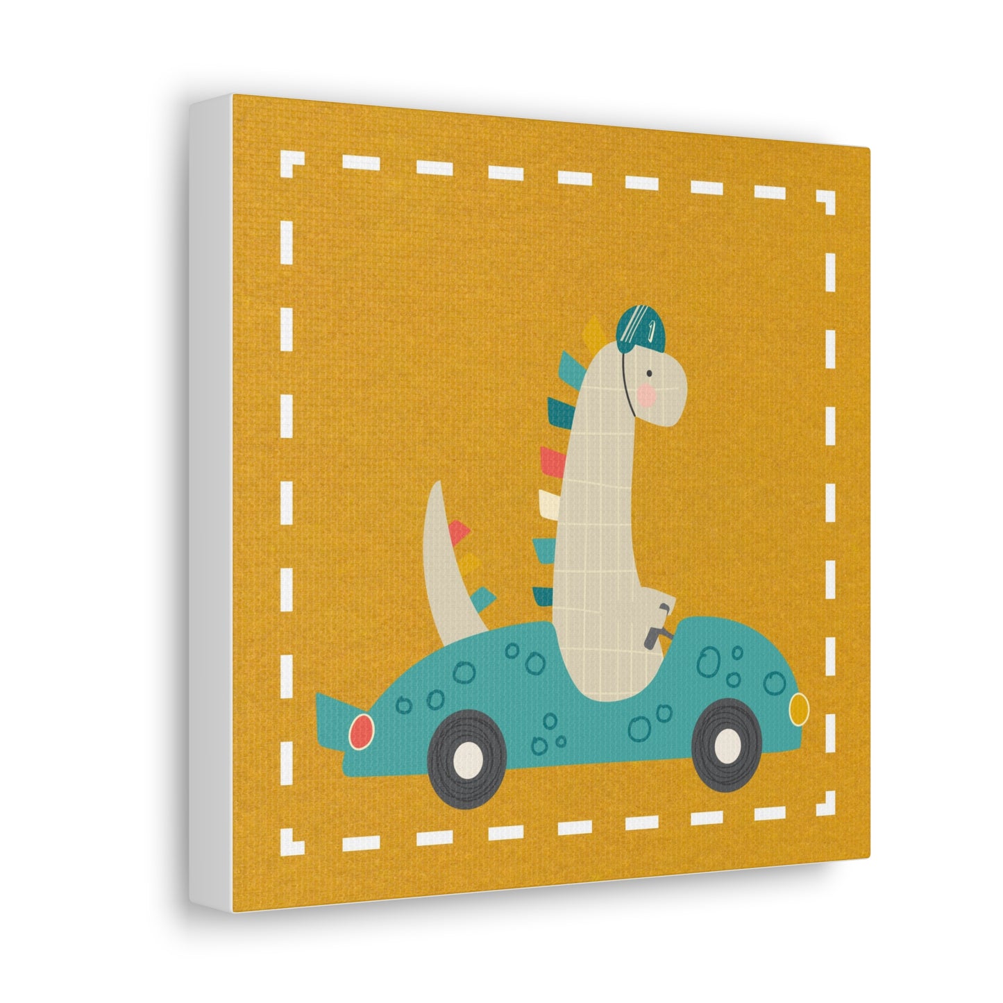 Canvas Wall Art (Go Dino Go!-Mustard Yellow)