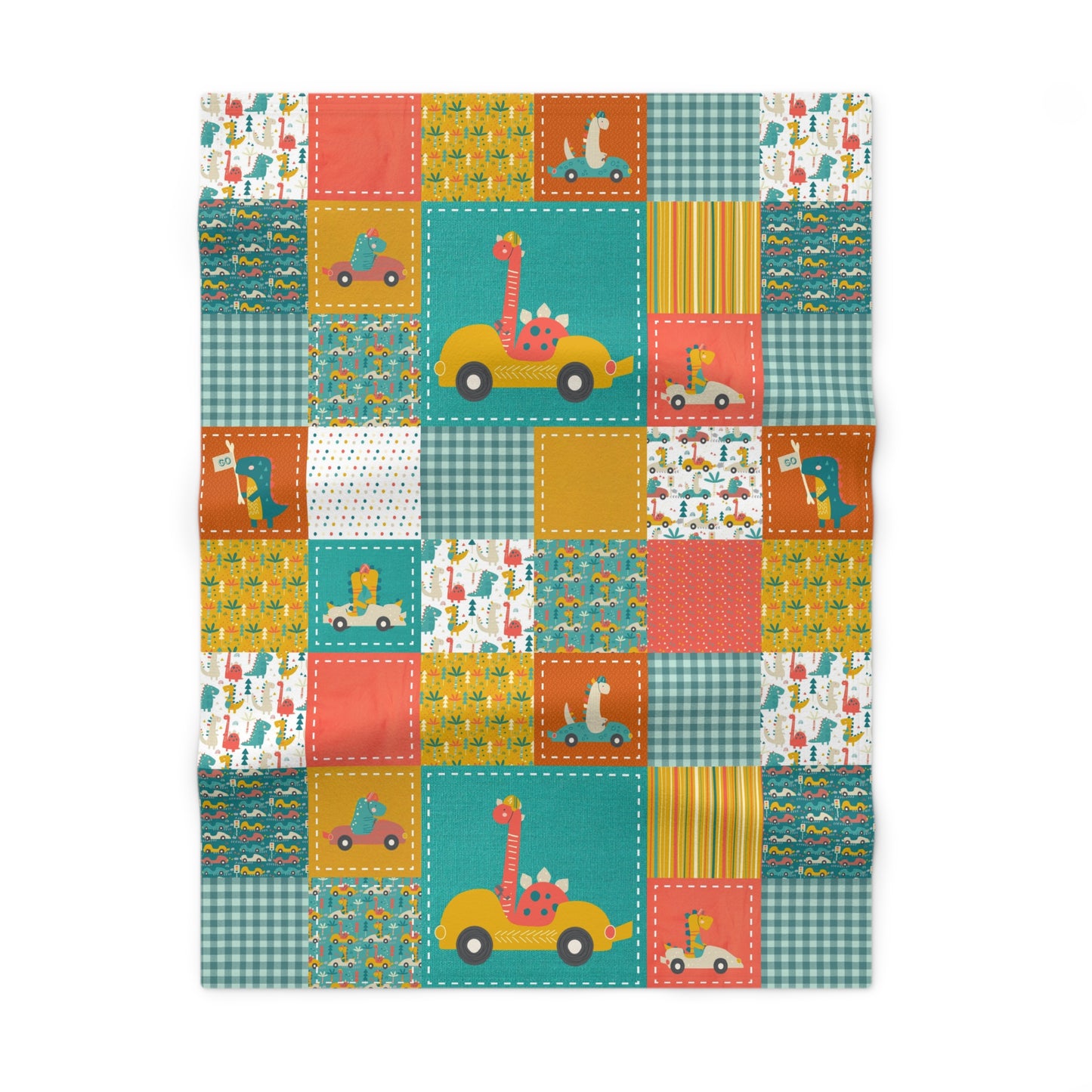 Soft Fleece Baby Blanket (Go Dino Go!)