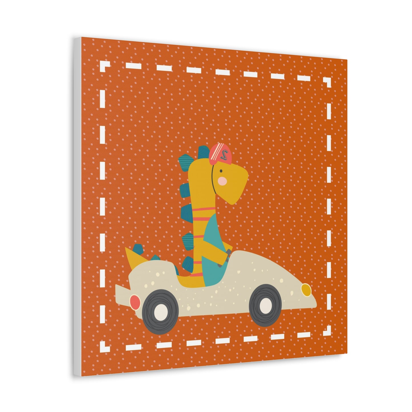 Canvas Wall Art (Go Dino Go!-Burnt Orange)