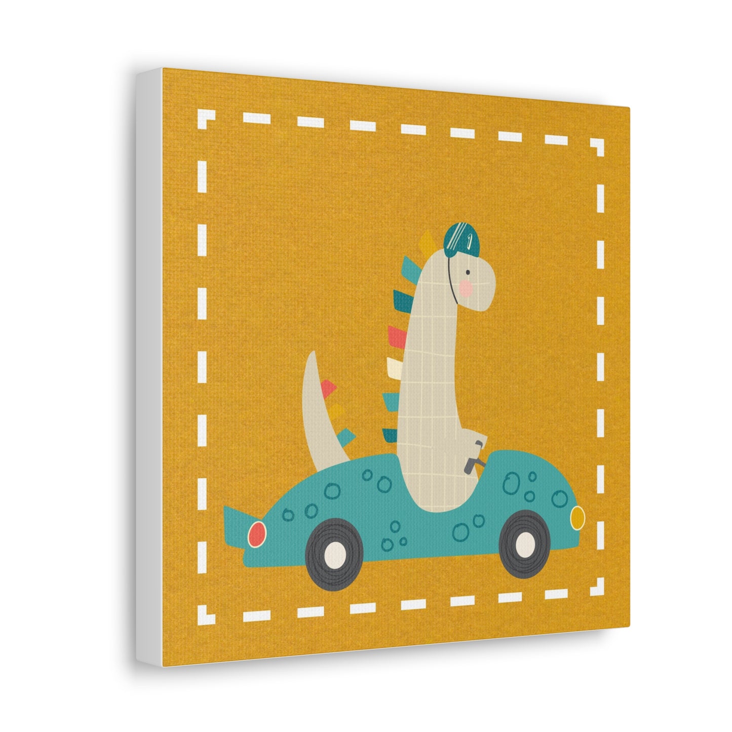 Canvas Wall Art (Go Dino Go!-Mustard Yellow)