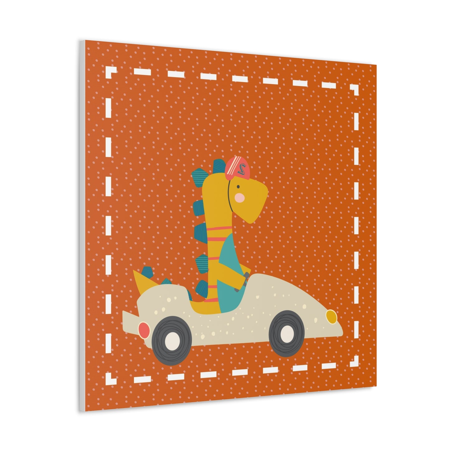 Canvas Wall Art (Go Dino Go!-Burnt Orange)